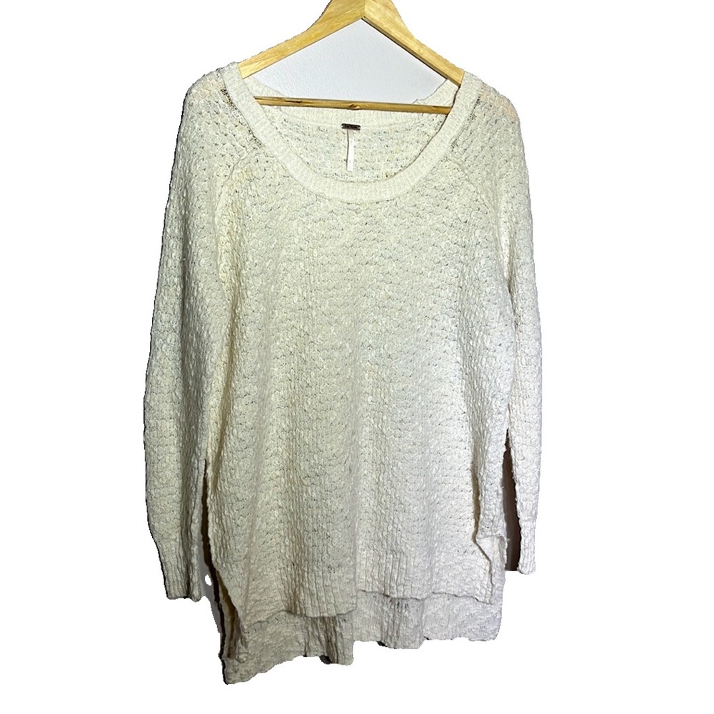 Free People Ivory Bumpy Women’s Sweater Size Large